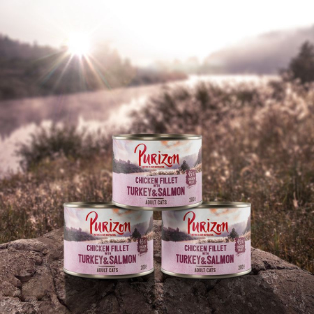 Purizon Filet z kurczaka z indykiem i łososiem 200g